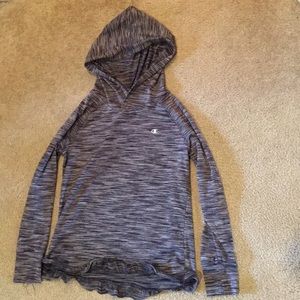 grey and black pullover